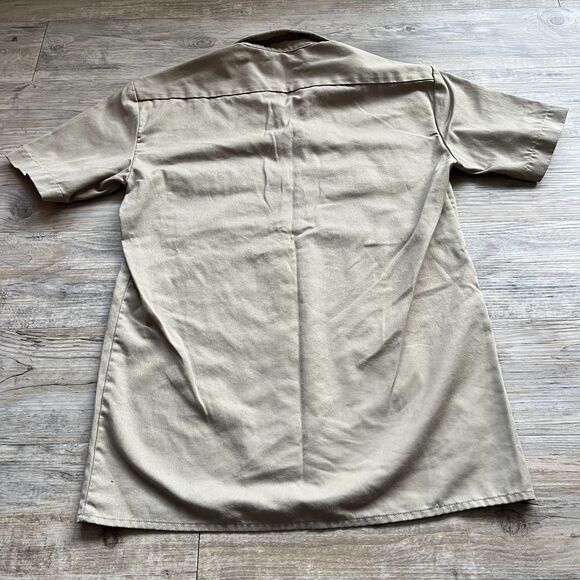 Dickies Short Sleeve Work Shirt Small Dessert Sand Brown Tan - Picture 7 of 10